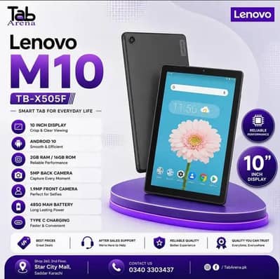 Lenovo M10 TB-X505F 10 Inch Tablet 2GB RAM 16GB Android 10