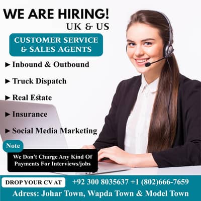 Customer Services representatives (CSR) Apply Now!!!