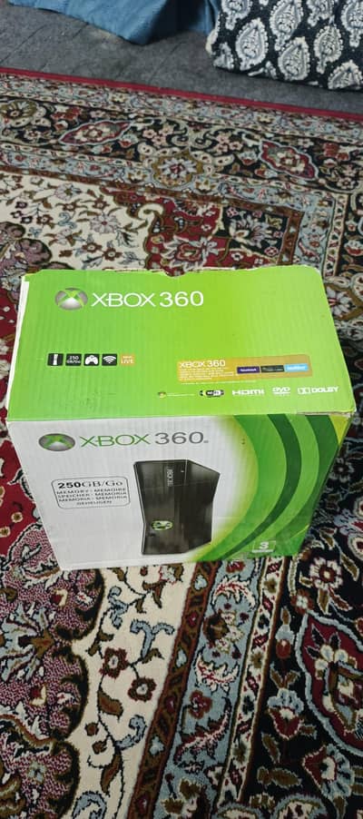 New Xbox 360 for sale with original box and controllers