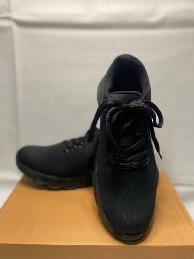  Men's Black Fabric Walking Sports Shoes |