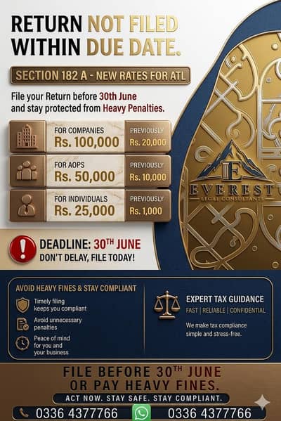 Be Filer Before 30th June 2026 to get benefit of Rs. 25000