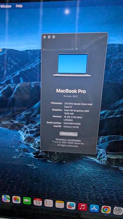 Macbook Pro 2017 1tb 15 inches