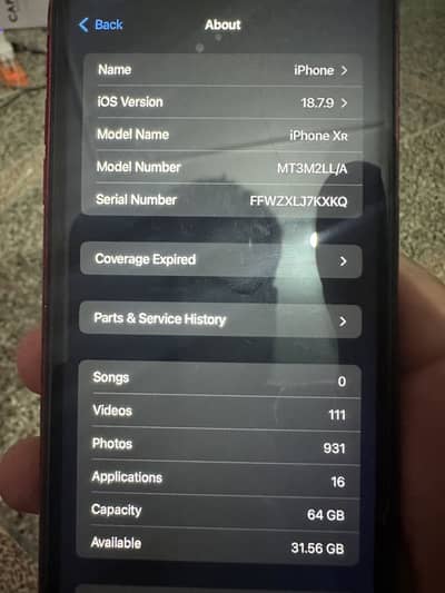 iPhone XR JV 64GB 10/10 79BH