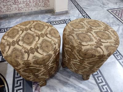 big size stool skin golden