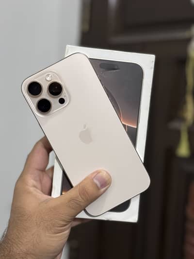 I phone 16 pro max complete box factory unlock physical plus e sim