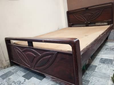 Strong Wooden Single Bed