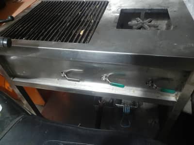 Grill With Burner Counter and cash Counter