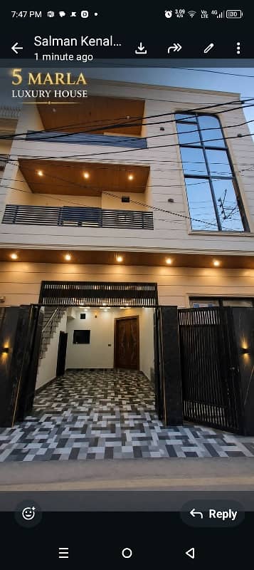5 Marla Triple Story Brand New House In Khyber Block Iqbal Town Lahore