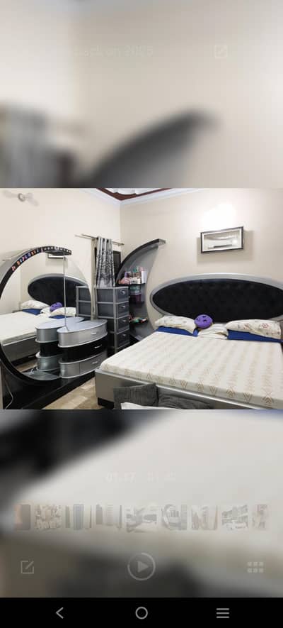 Bedroom set in Black and grey 5 pieces