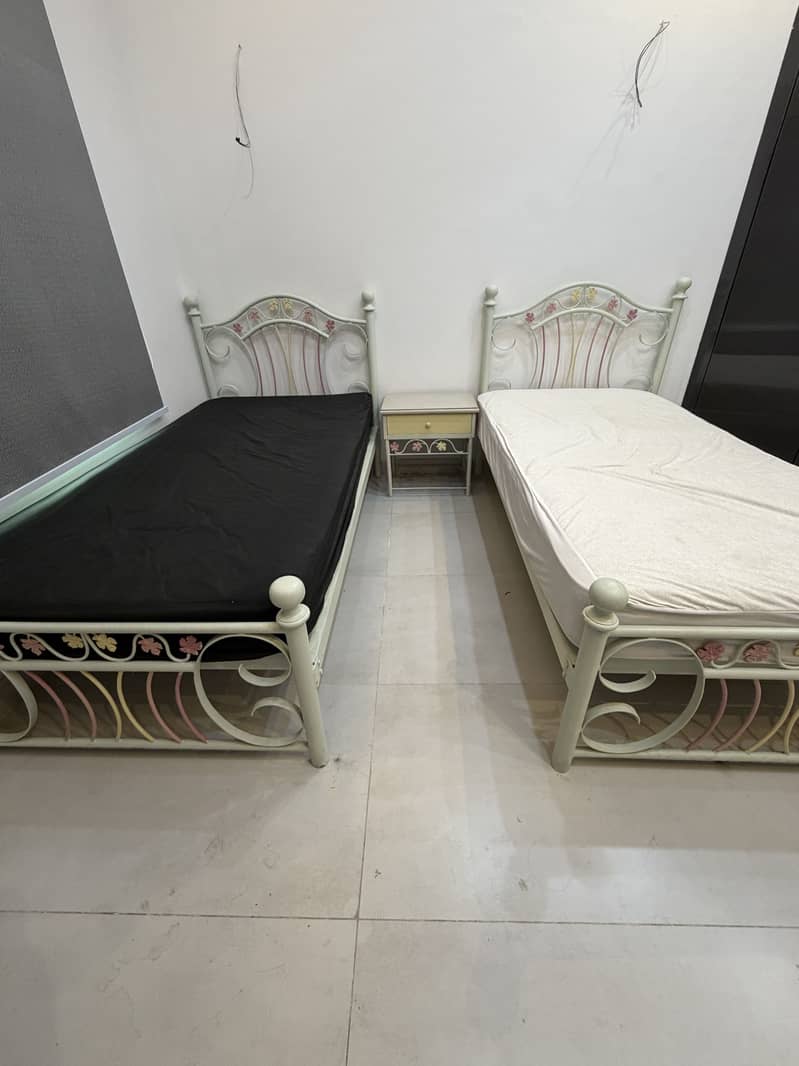 Single bed with side table 7