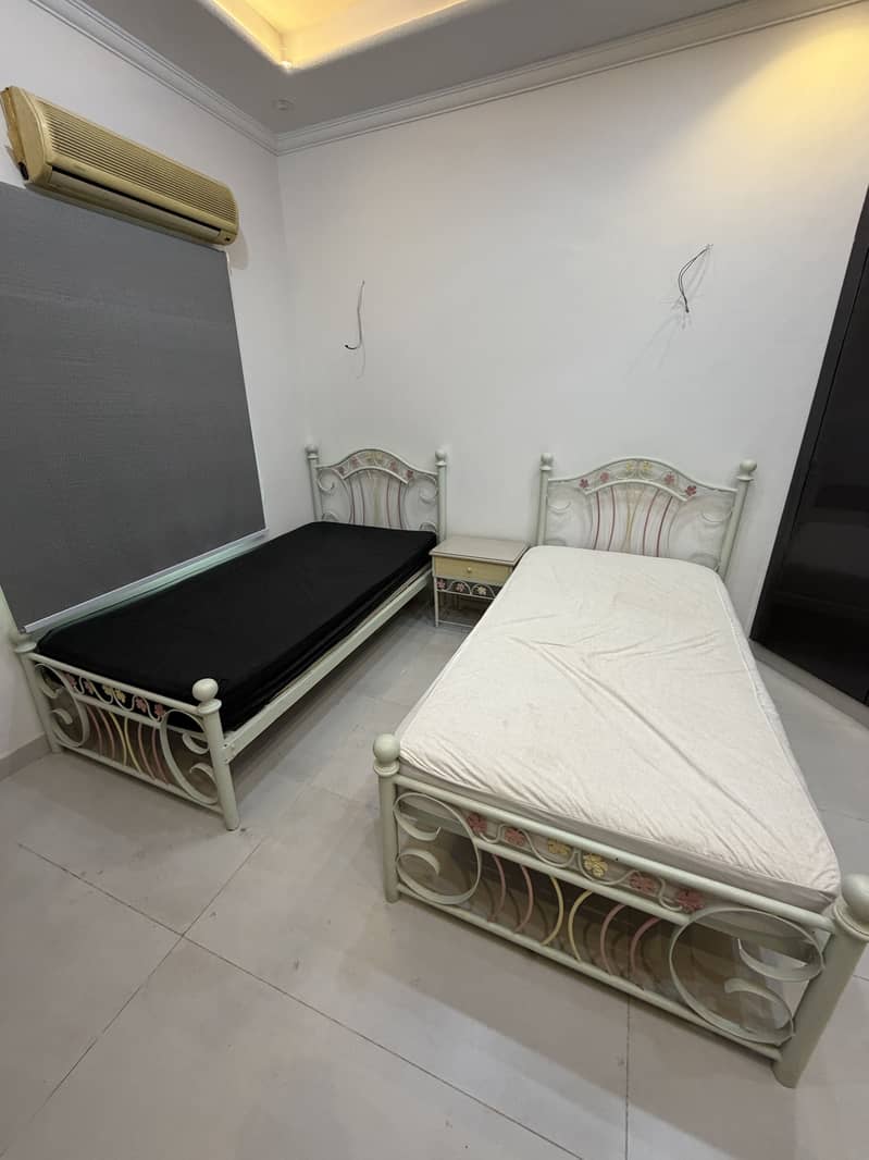 Single bed with side table 9