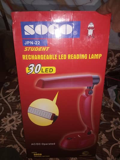 sogo rechargeable led reading lemp 30