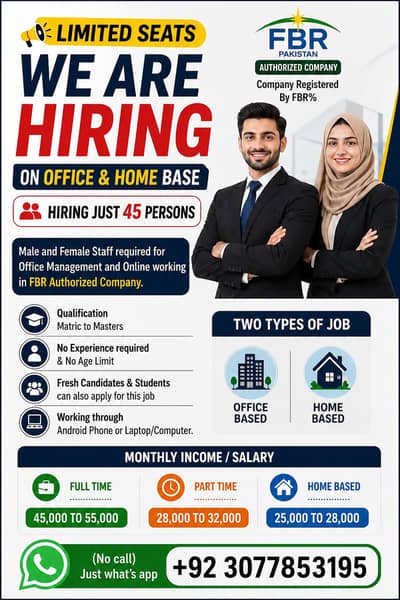 Hiring for full time & part time