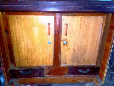 wodden iron cabinet