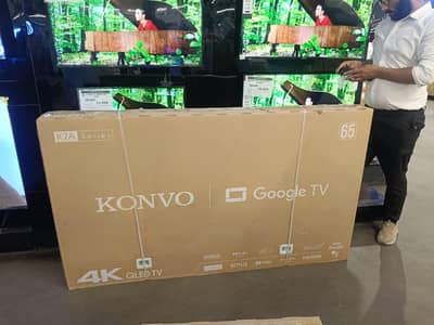 KONVO GOOGLE 4K QLED tv 65 inches only 20 days use brand new 10/10