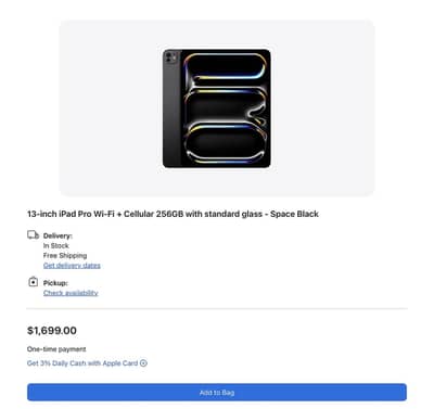 Apple iPad Pro M5 13 INCHES 256GB - BRAND NEW
