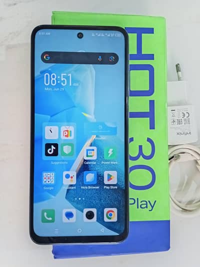 Infinix Hot 30 Play with orignal box charger 03010118477