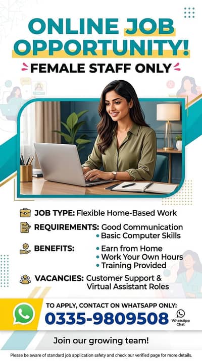 Online Job Offer - Female staff only