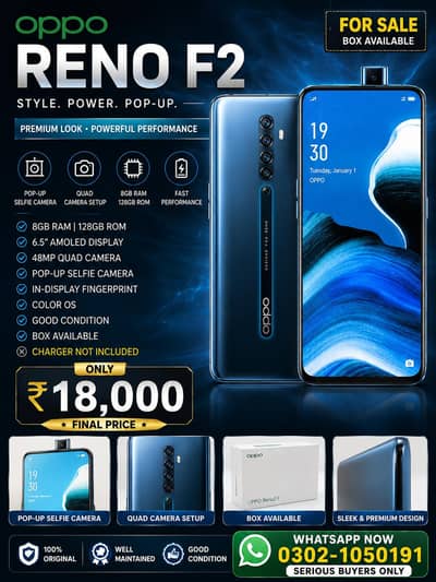 OPPO Reno 2F 8GB 128GB PTA Approved