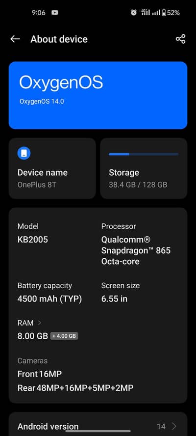 one plus 8t ( pta approved)