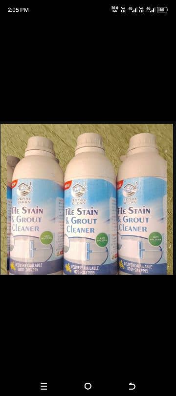 Tile senitiser and grout cleaner