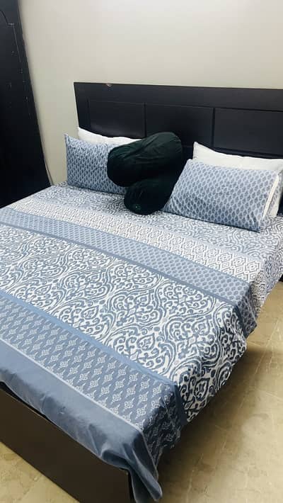 King size double bed without mattress