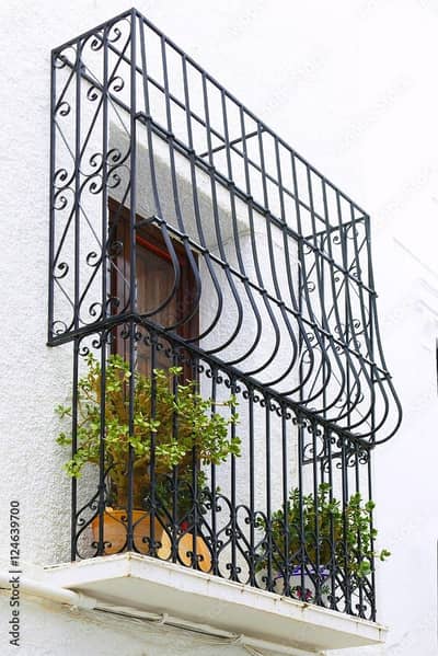 Wrought iron work-Railing-Wall Fence-Stairs-balcony-terrase-grill-Gate