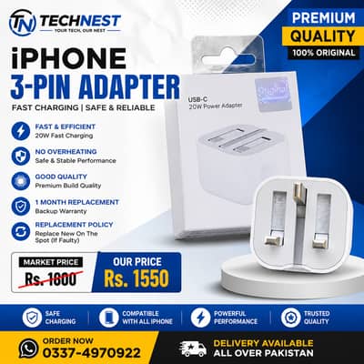 usb ctype apple 20w adapter with 3 month warranty