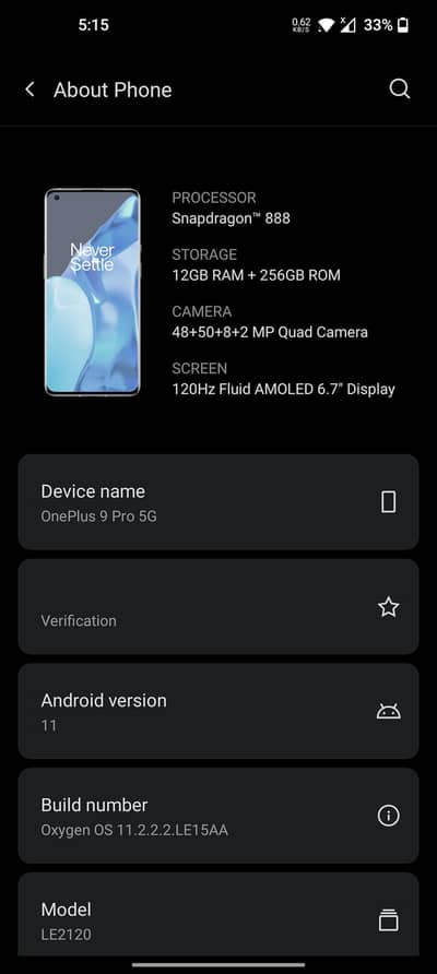 One Plus 9 Pro