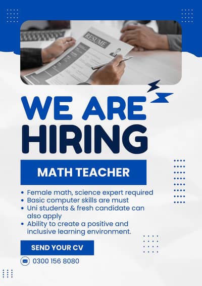 female math and science expert required
