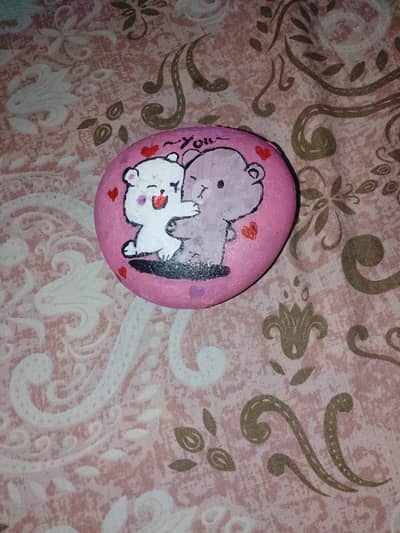 hand made stone painting