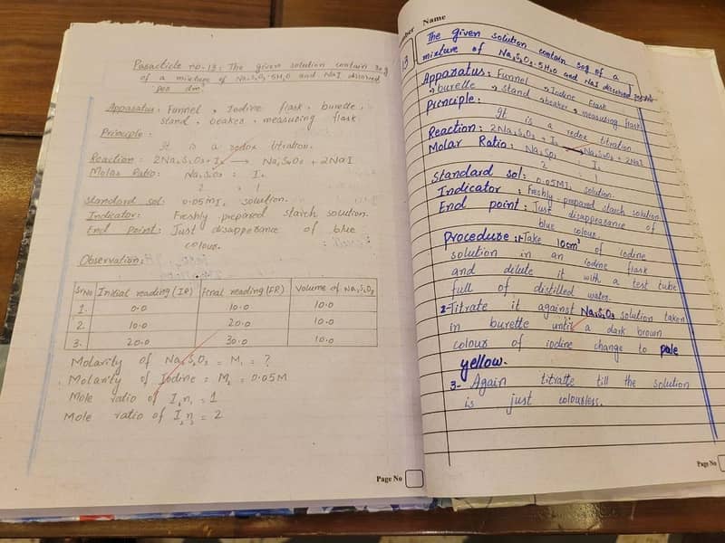 handwritten Practical Notebooks for Intermediate 7