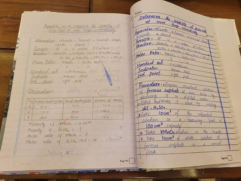 handwritten Practical Notebooks for Intermediate 9