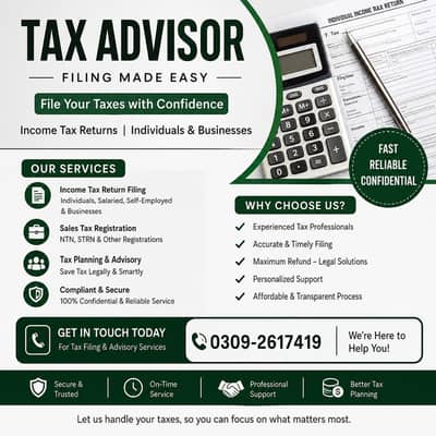 Fresh Filer and Return Tax work