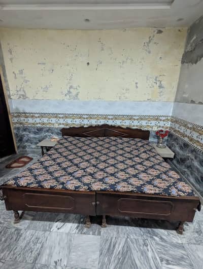 Bed, Dressing table and Showcase