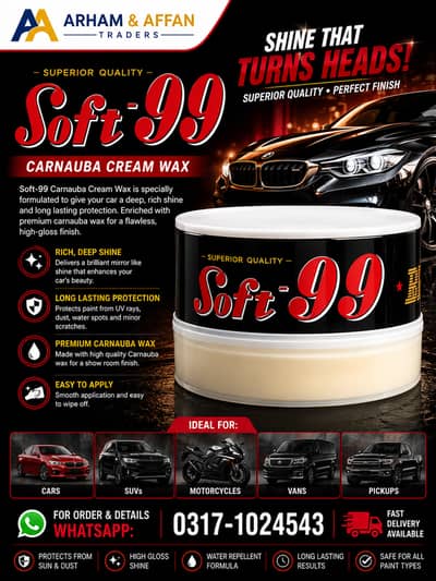  Soft99 Carnauba Cream Wax – Original Japanese Quality