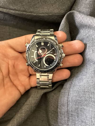 Tubular Men’s Analog &Digital stainless steel watch- Excellent