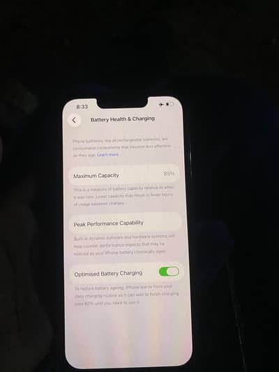 Apple iPhone 13 Pro battery health 85