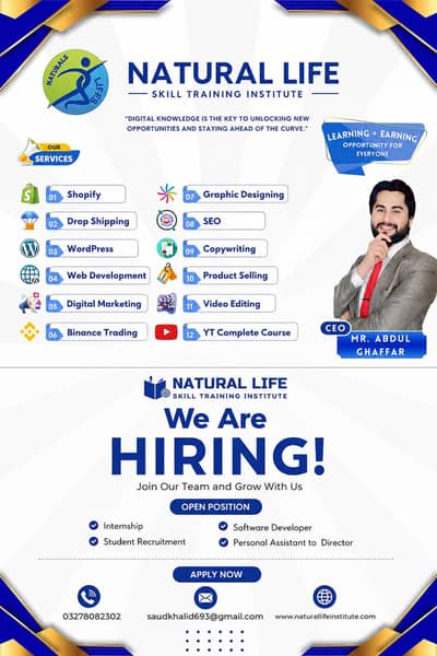 male and female staff required