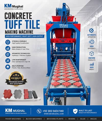 *Concrete Tuff Tile Machine for Sale | Automatic & Semi Automatic*