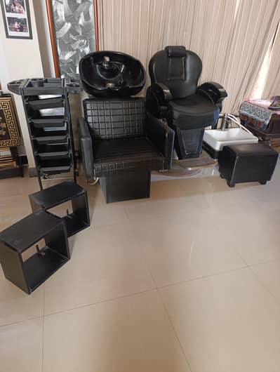 salon chairs and  decorations