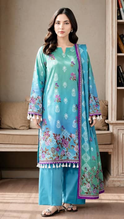 3 Piece Suit For Women With Free Delivery All Over Pakistan
