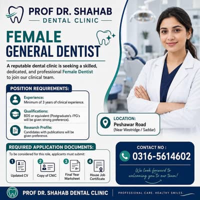 Req Experienced Female General Dentist