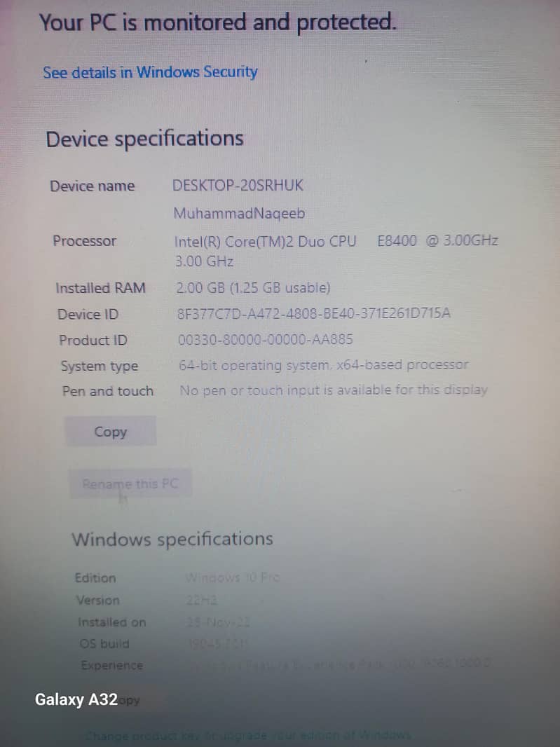 core 2 due full system 10
