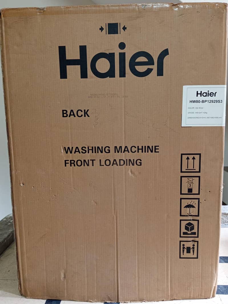 Haier 8kg fully automatic front loading 1