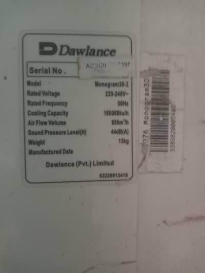 Dawlance Monogram3i Inverter Ac
