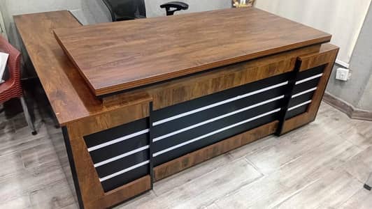 executive office table and visitor chairs