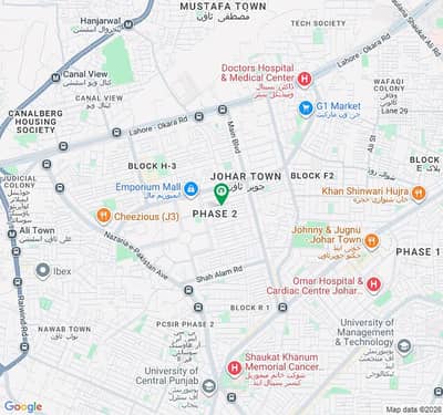 Back of Main Residential Plot 1 Kanal For sale In Johar Town Phase 2 - Block L
