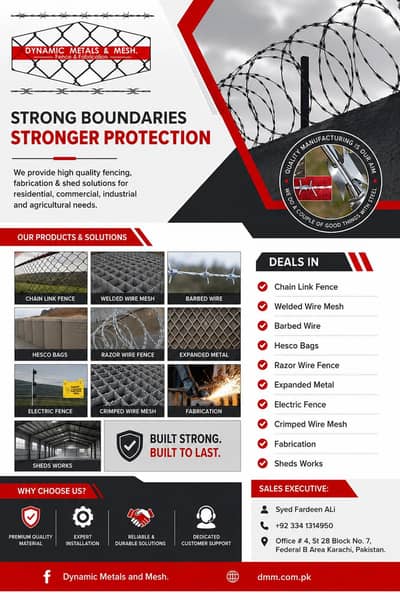 Barbed Wire | Razor Wire | Chain Link Fence | Weld Mesh | Hesco Bags