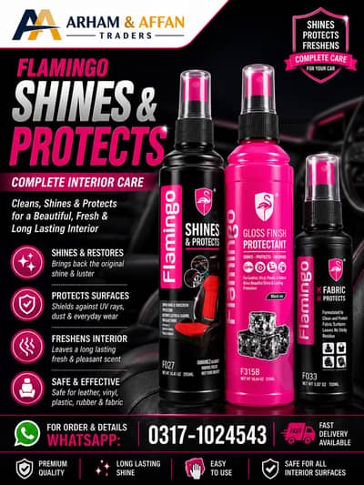 Flamingo Complete Interior Care Set – Clean, Shine & Protect